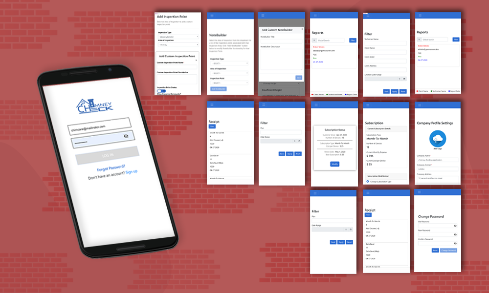 A Chimney Service App Design image