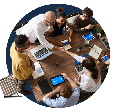 managing-the-payrolls diverse-team-discussing-at-a-table