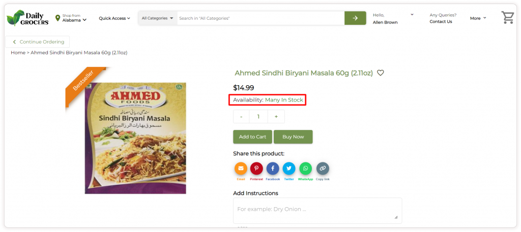 Storefront view – Inventory visibility for customers Storefront-view-Inventory-visibility-for-customersStorefront-view-Inventory-visibility-for-customers