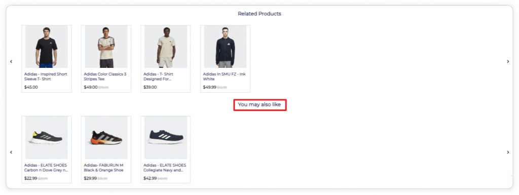 Storefront-view-cross-selling-products